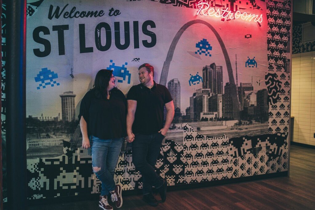 st louis engagement photography at up down