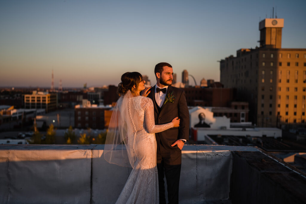 St Louis wedding photographer on the knot
