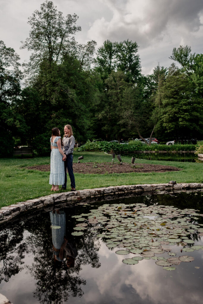 Tower Grove Park Engagement Session Image by pond
