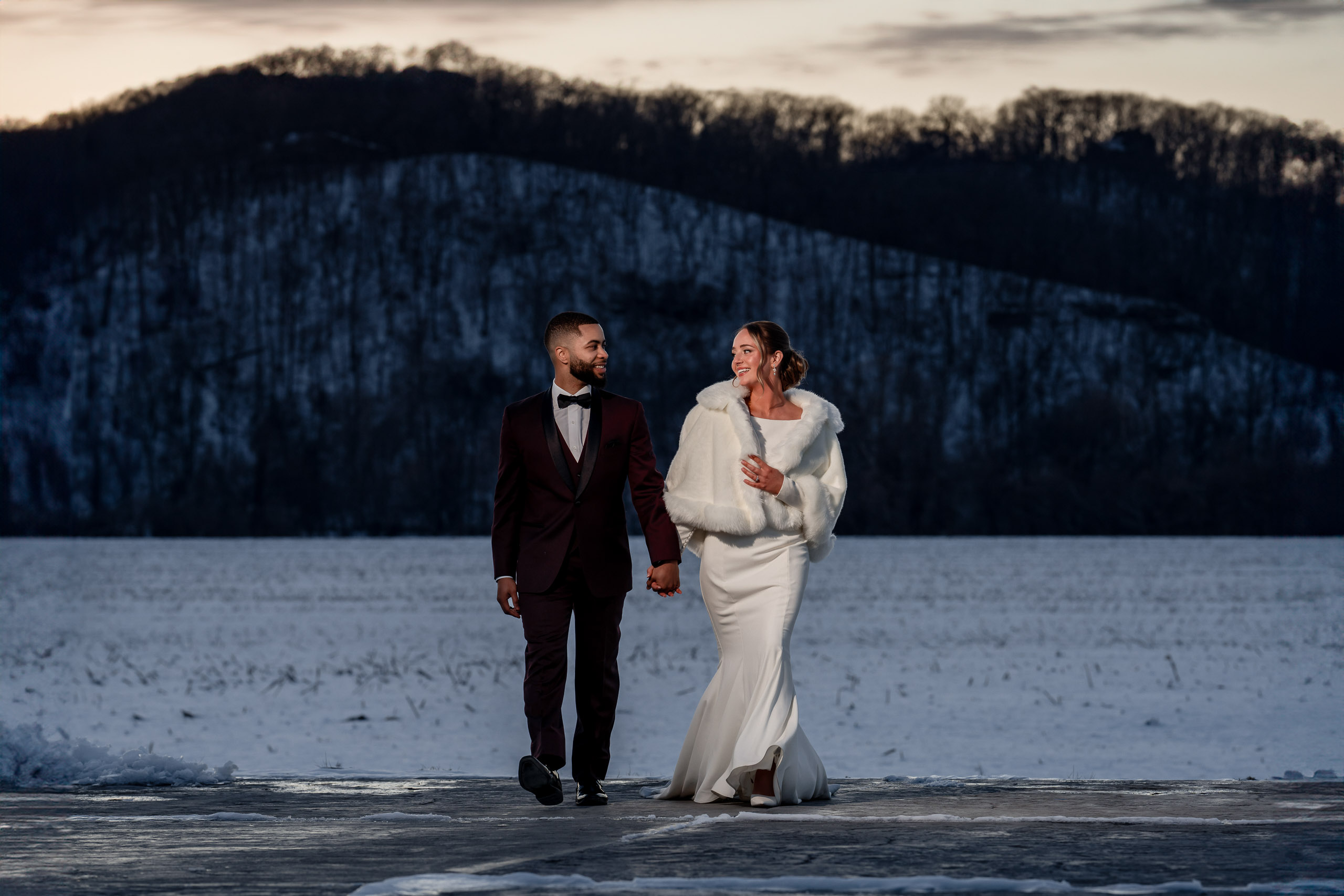 Bride and Groom at silo point