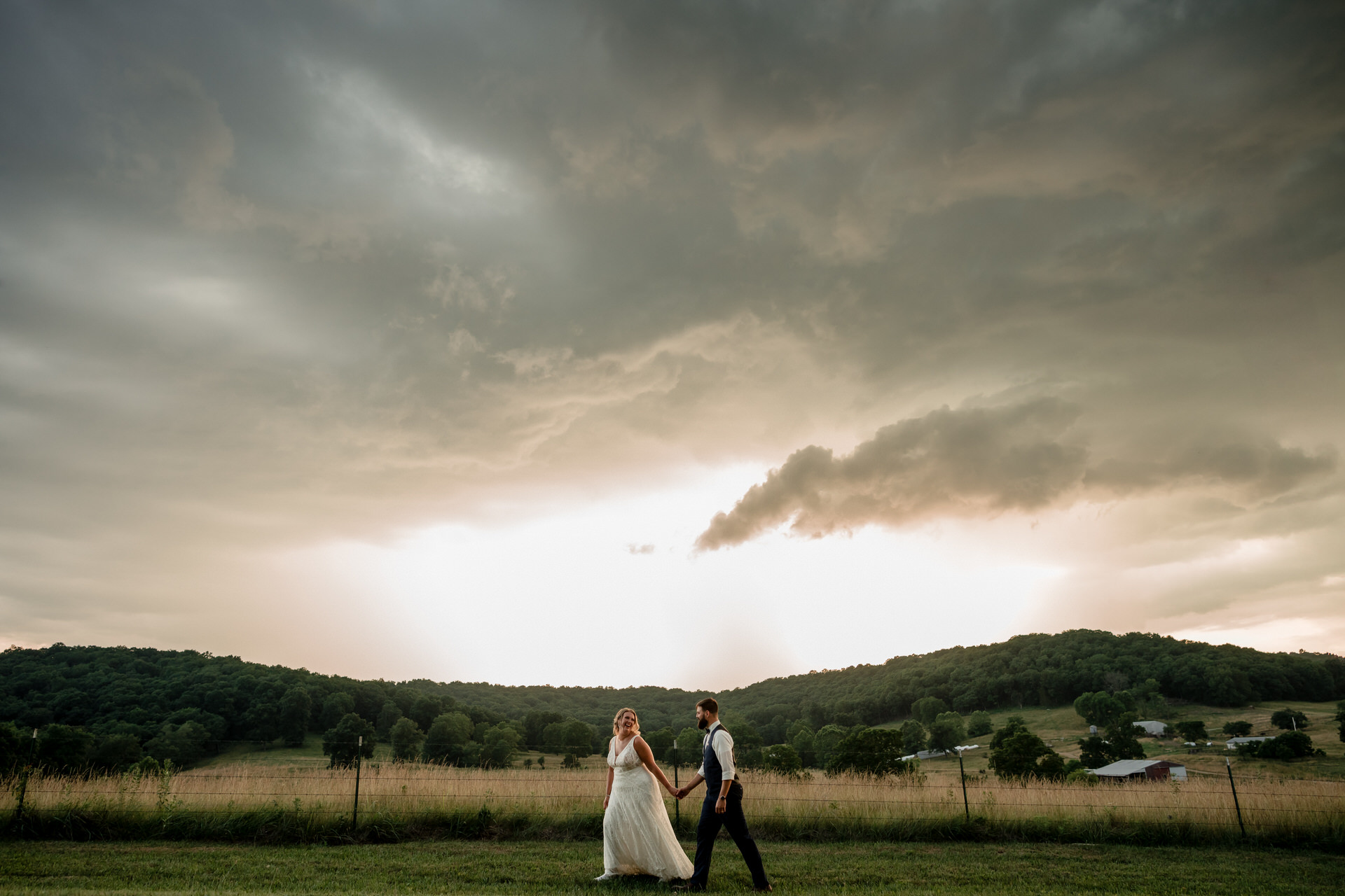 epic sky bride and groom photos.